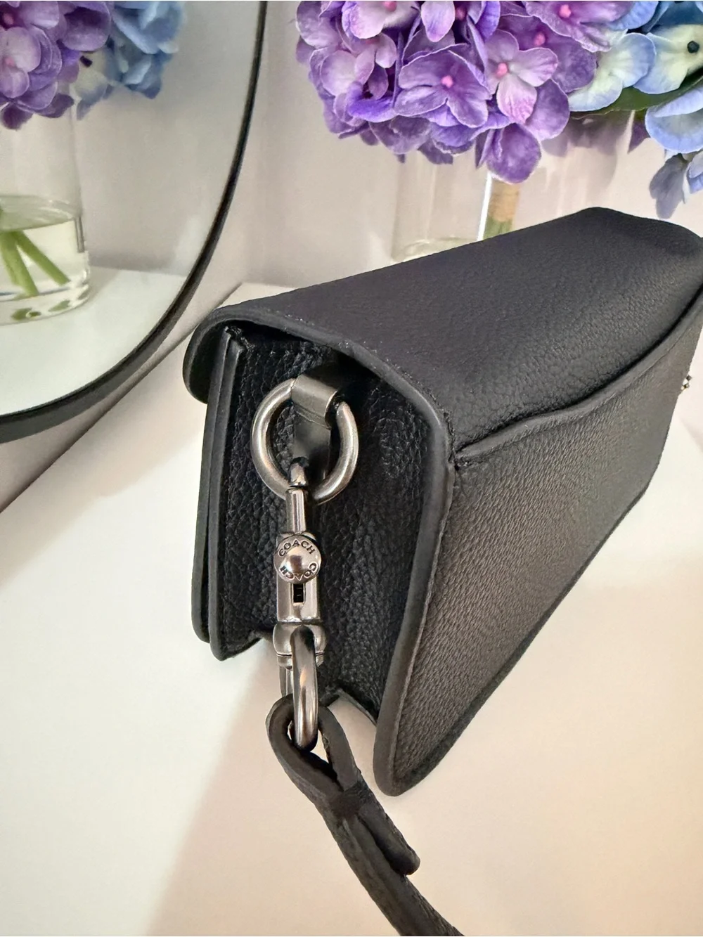 Coach Tabby 20 Black Leather Top-Handle Women's Bag